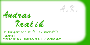 andras kralik business card